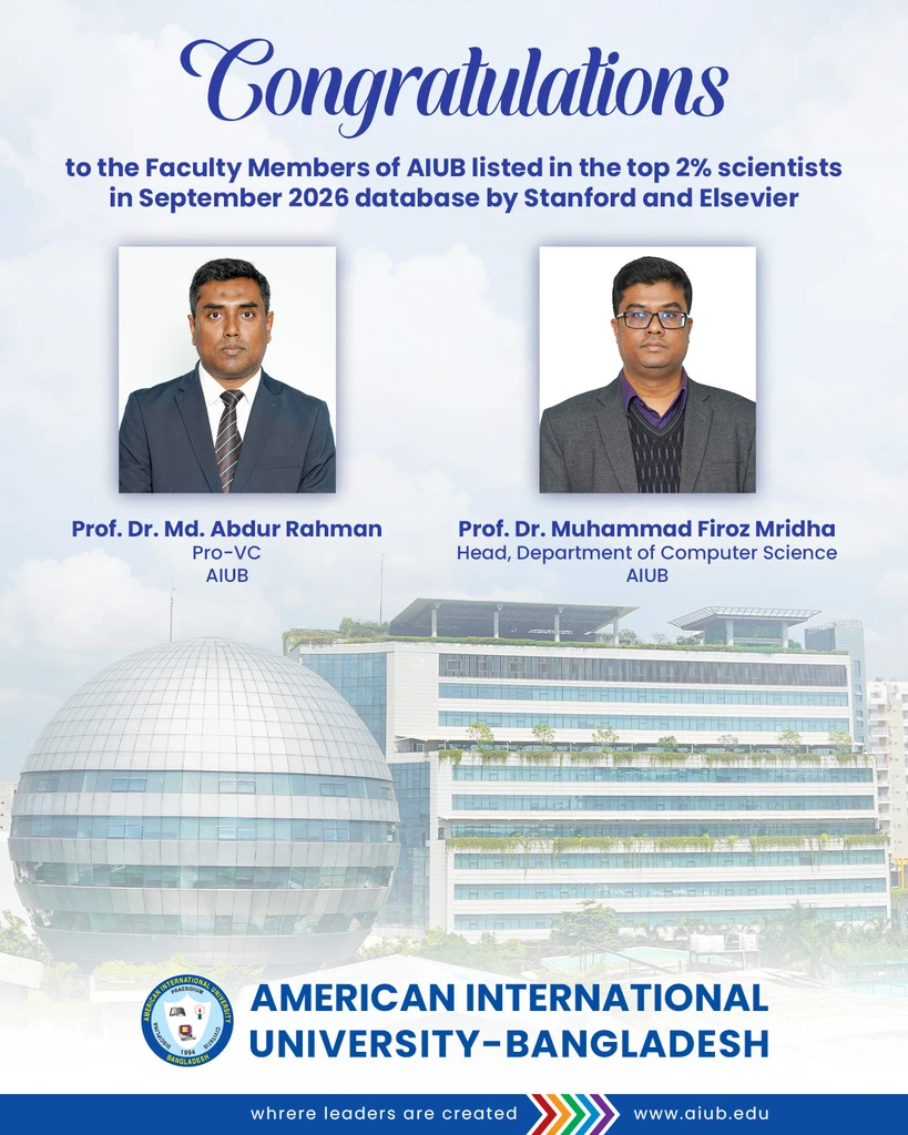 AIUB Faculty Members Recognized Among Top 2% Scientists Worldwide 